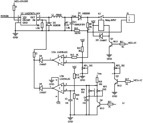 圖2 充電單元電路。