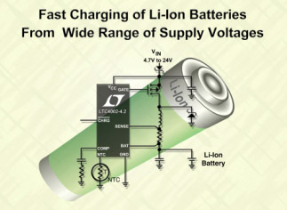 凌特公司（Linear Technology）推出獨立的開關(guān)模式鋰離子電池充電器 LTC4002
