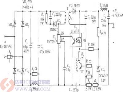 達(dá)普IC芯片交易網(wǎng) www.ic72.com 手機(jī)電池恒流充電器電路圖