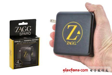  Zaggsparq便攜式USB充電器，帶有兩個USB接口，本身可存電量相當于四款iPhone手機的充足電量
